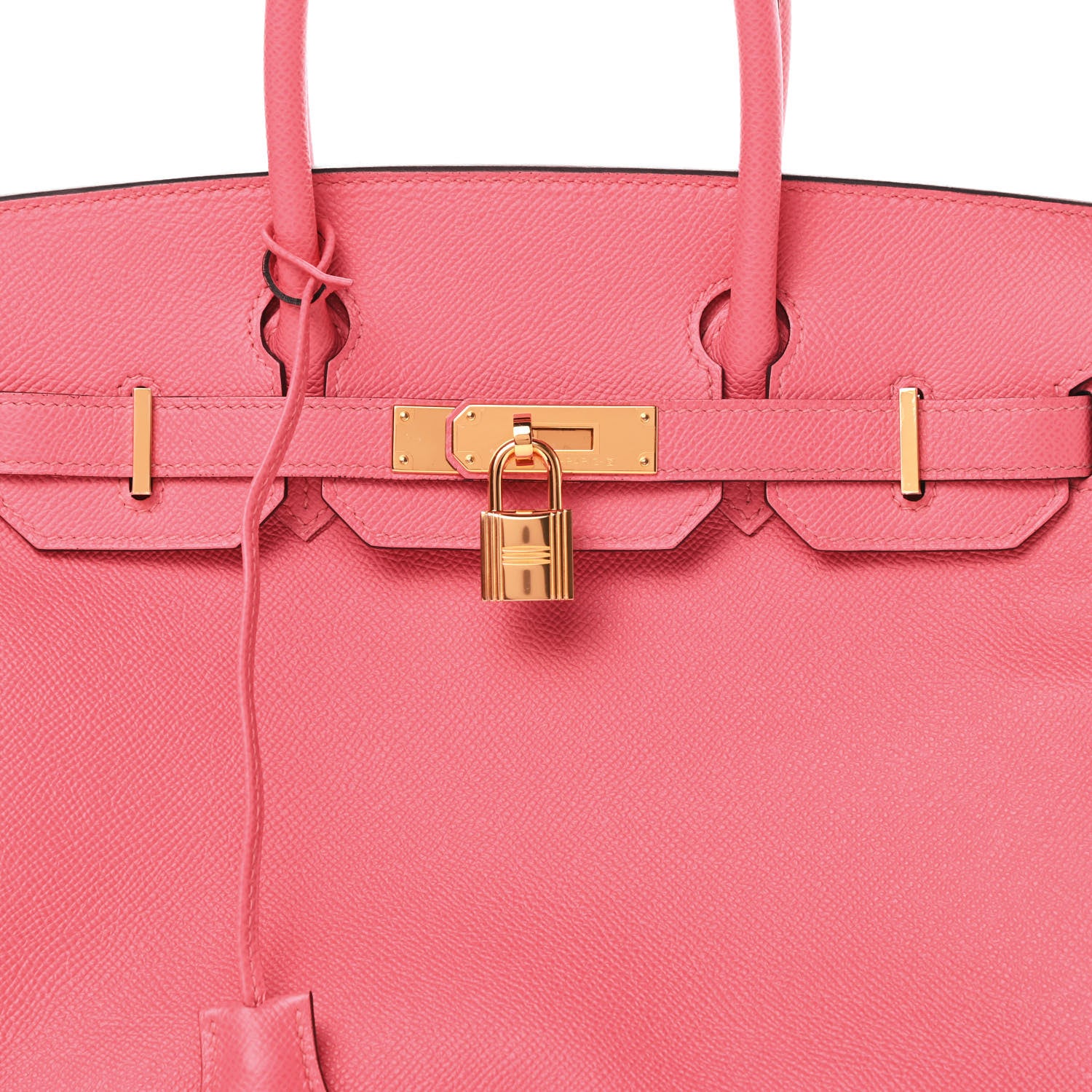 Hermes Epsom Horseshoe Birkin 30 Rose Azalee Gris Mouette 8 of 11