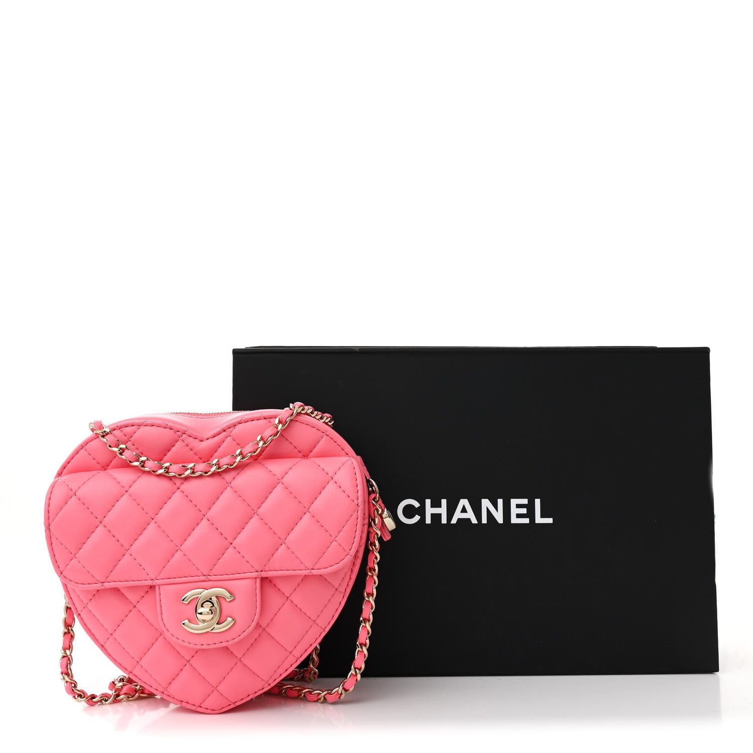 Chanel Lambskin Quilted CC In Love Heart Bag Pink 11 of 11