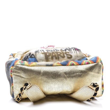 Chanel Graffiti Printed Canvas Street Spirit Backpack Multicolor 3 of 11