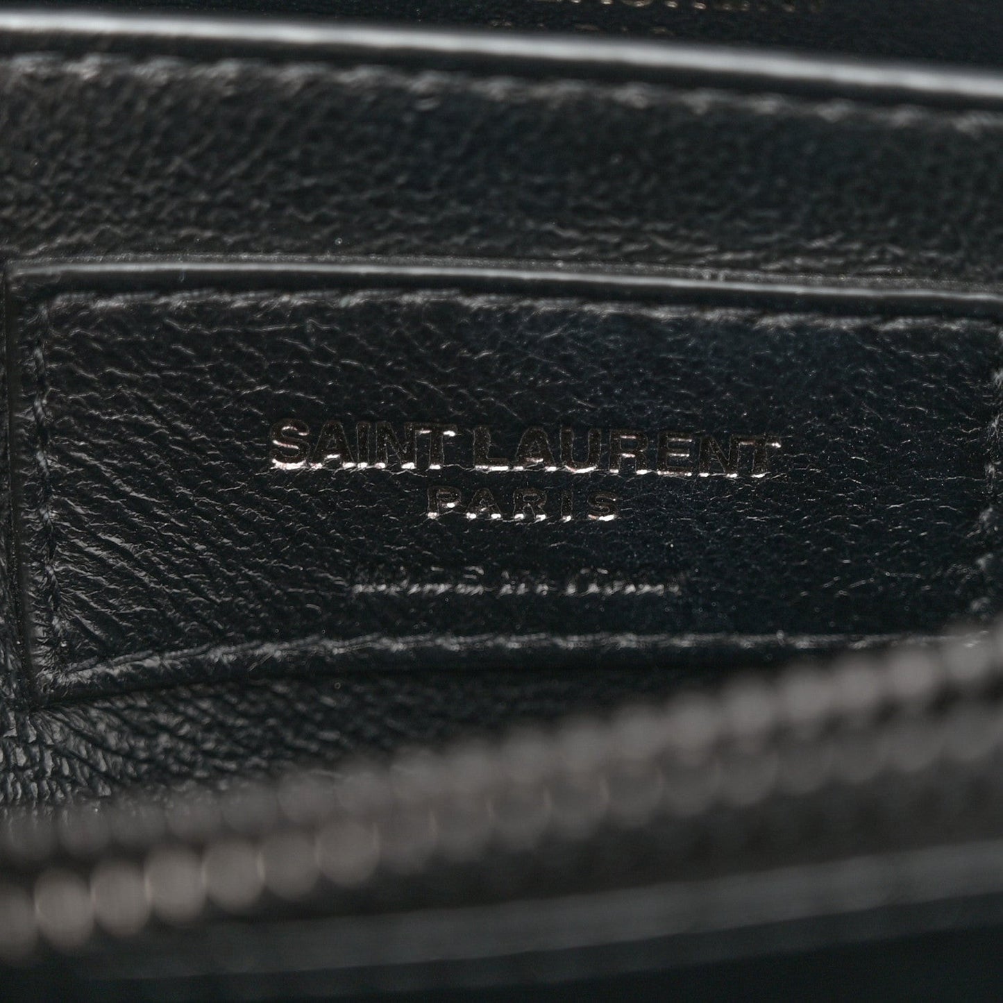 Calfskin Y Quilted Monogram Monochrome Small Loulou Chain Satchel Black