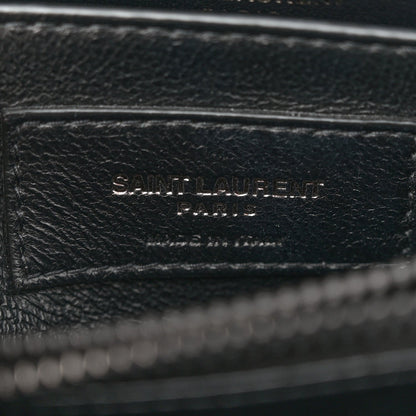 Saint Laurent Calfskin Y Quilted Monogram Monochrome Small Loulou Chain Satchel Black 6 of 7