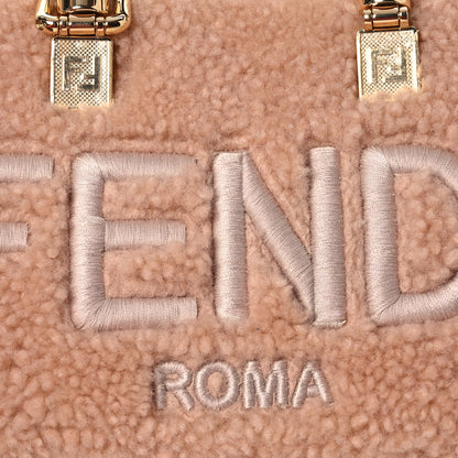 Fendi Sheepskin Vitello King Plexiglass Logo Embroidered Mini By The Way Top Handle Boston Soap 8 of 12