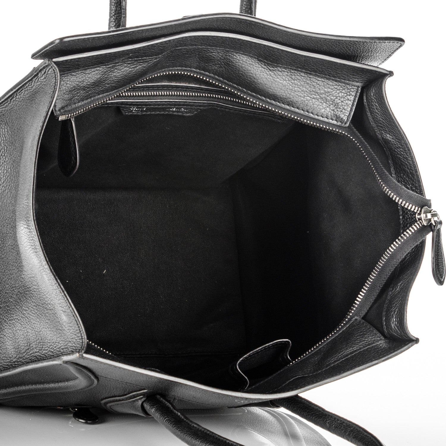 Celine Drummed Calfskin Mini Luggage Black 5 of 8