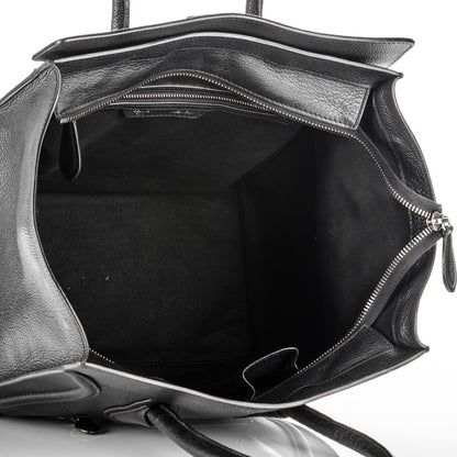 Celine Drummed Calfskin Mini Luggage Black 5 of 8