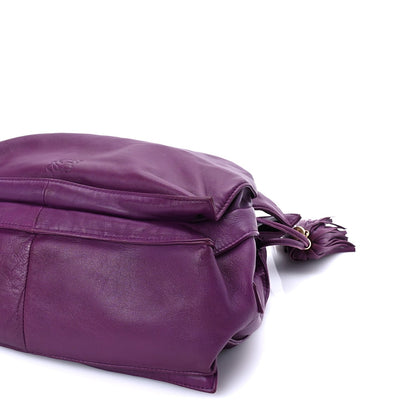 Loewe Calfskin Flamenco Shoulder Bag  Purple 8 of 8