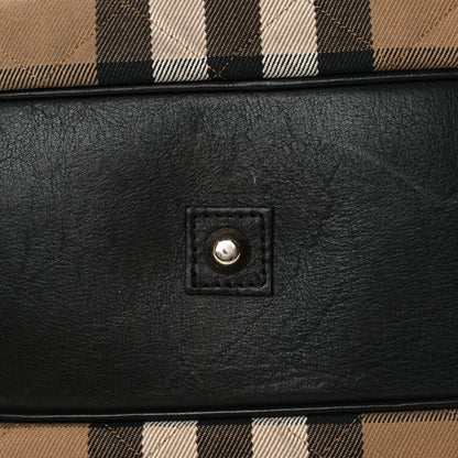 Burberry Grainy Calfskin House Check Margaret Bag Black 9 of 9