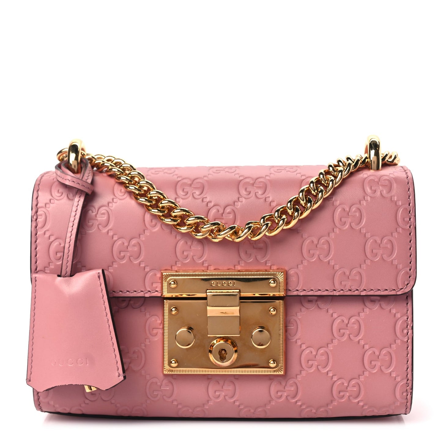 ssima Small Padlock Shoulder Bag Rose Baby Candy