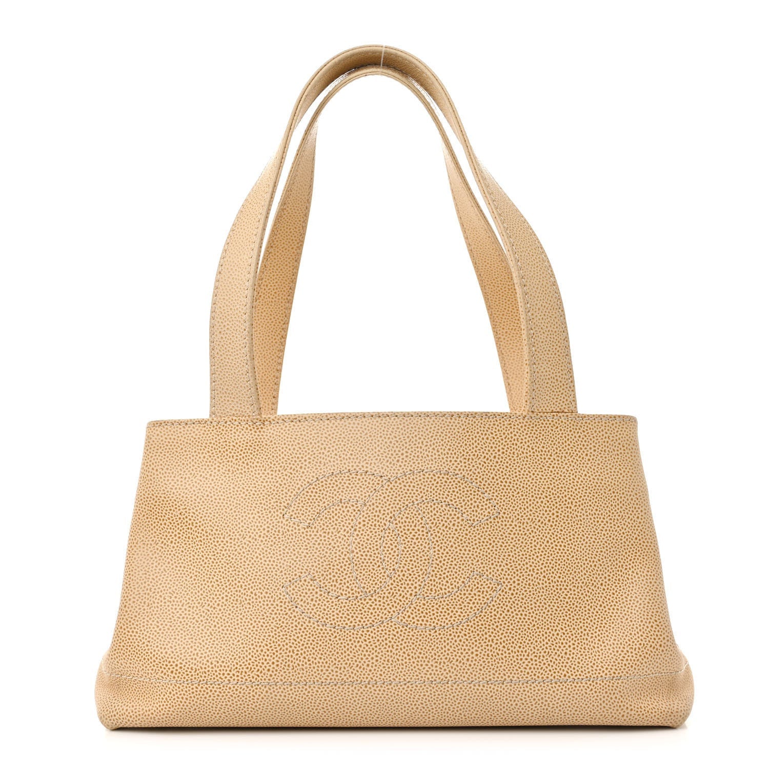 Chanel Caviar CC Shoulder Bag Beige 1 of 7