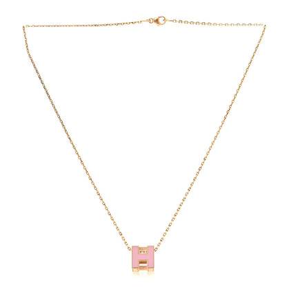 Hermes Gold Lacquered Cage d' Pendant Necklace 3 of 6
