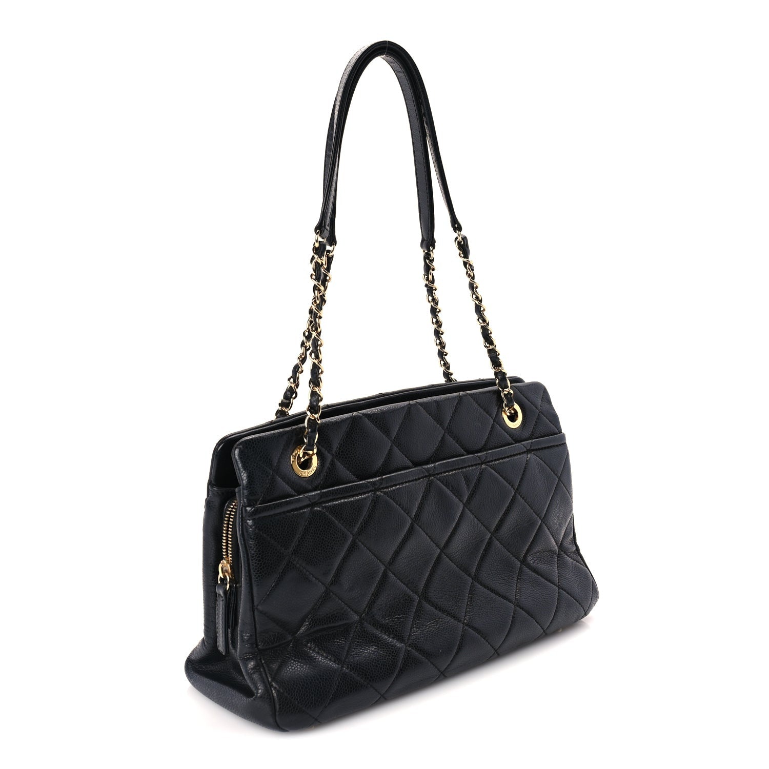 Chanel Caviar Quilted Timeless CC Soft Tote Black 2 of 9