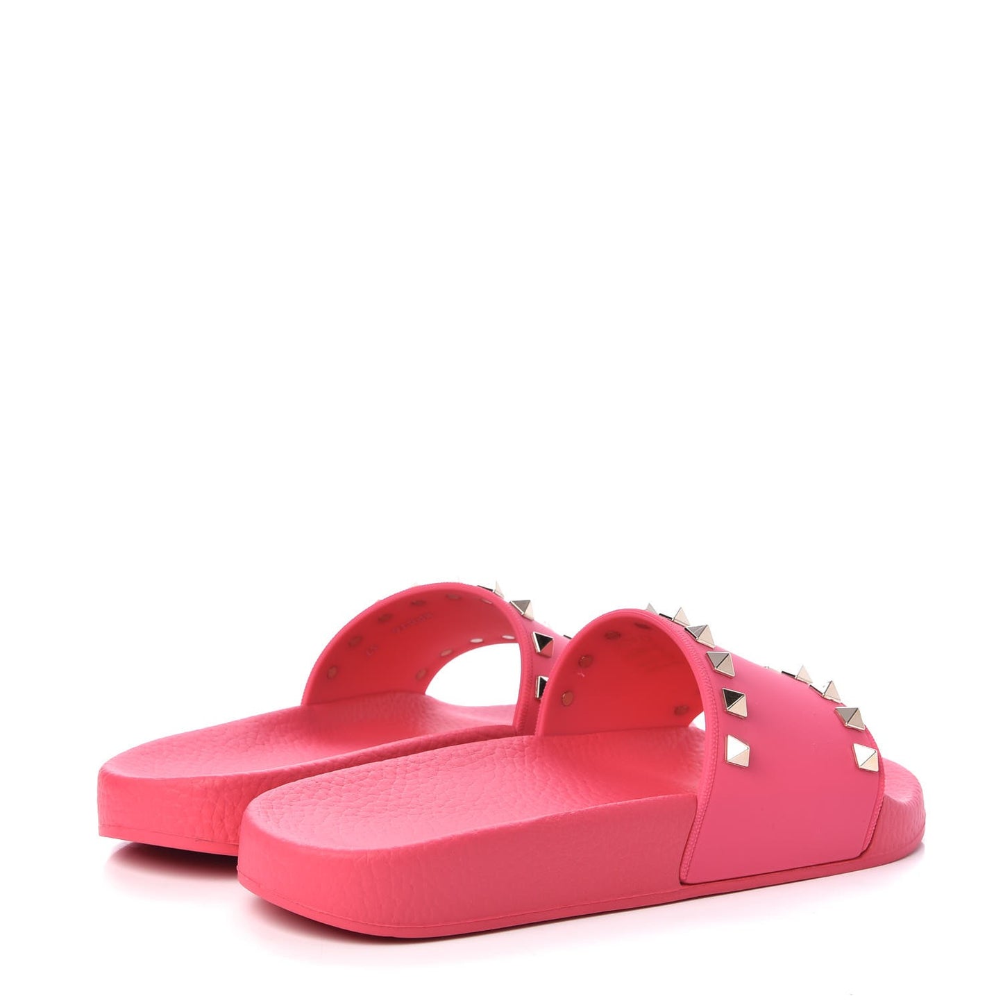 Rubber Rockstud Slide Sandals 37 Shadow Pink