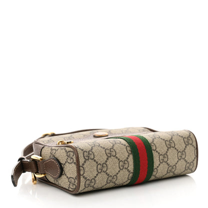 Gucci GG Supreme Monogram Web Mini Ophidia Shoulder Bag Brown 4 of 7