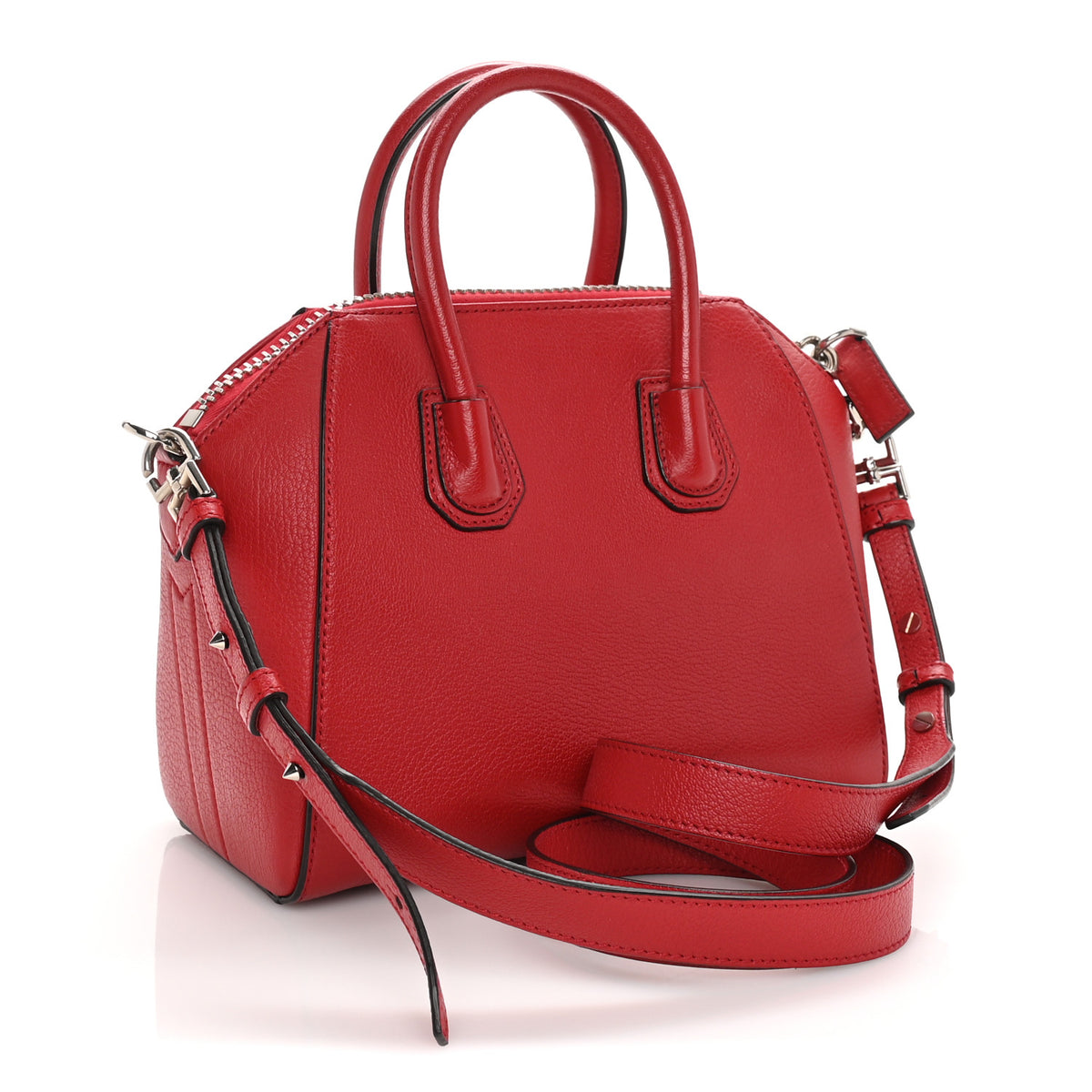 Sugar Goatskin Mini Antigona Dark Red
