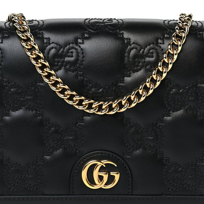 Gucci Calfskin GG Matelasse Chain Wallet  Black 6 of 8