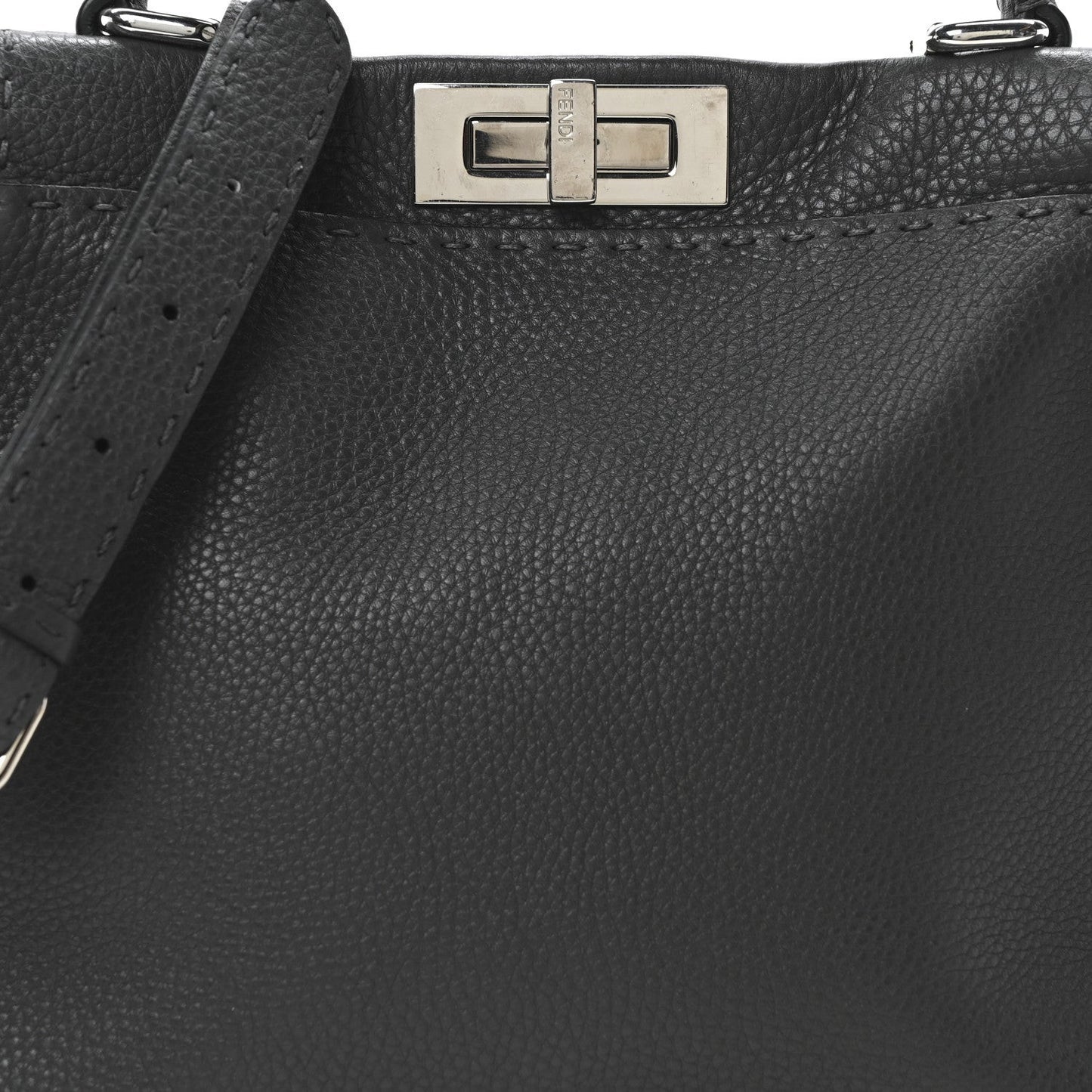 Cuoio Romano Selleria Bi-Color Medium Peekaboo Iconic Satchel Asfalto Latte