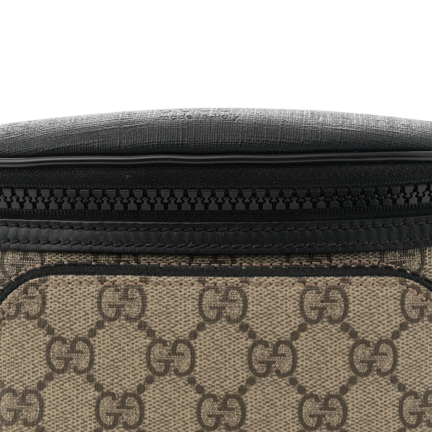 Gucci GG Supreme Monogram Belt Bag Black 8 of 12