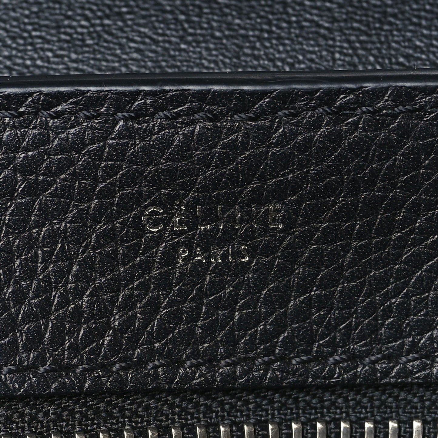 Drummed Calfskin Suede Small Trapeze Black