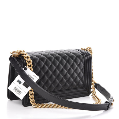 Chanel Caviar Quilted Medium Boy Flap Black 3 of 12