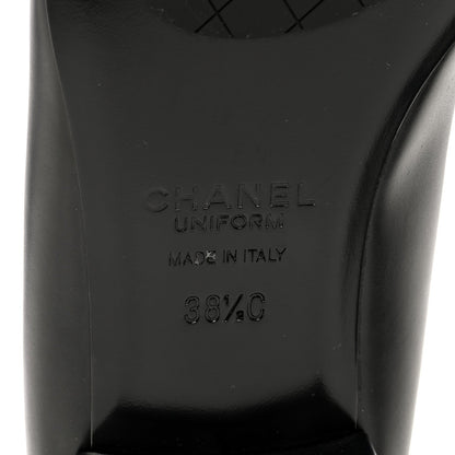 Chanel Lambskin Cap Toe CC Uniform Ballerina Flats 38.5 Black 5 of 6