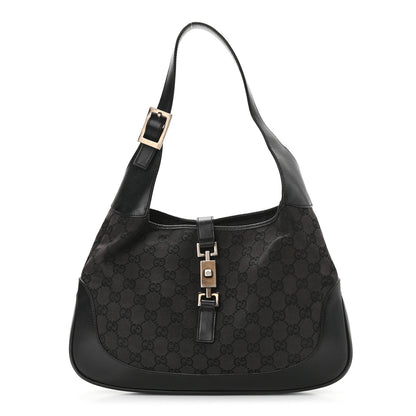 Gucci Monogram Small Jackie O Hobo Black 1 of 12
