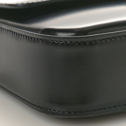 Celine Shiny Calfskin Triomphe Shoulder Bag Black 9 of 10