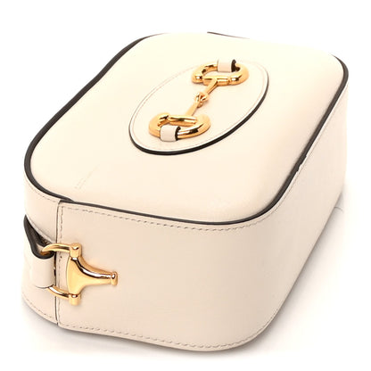 Gucci Azalea Calfskin Mini Horsebit 1955 Camera Shoulder Bag  Mystic White 7 of 8