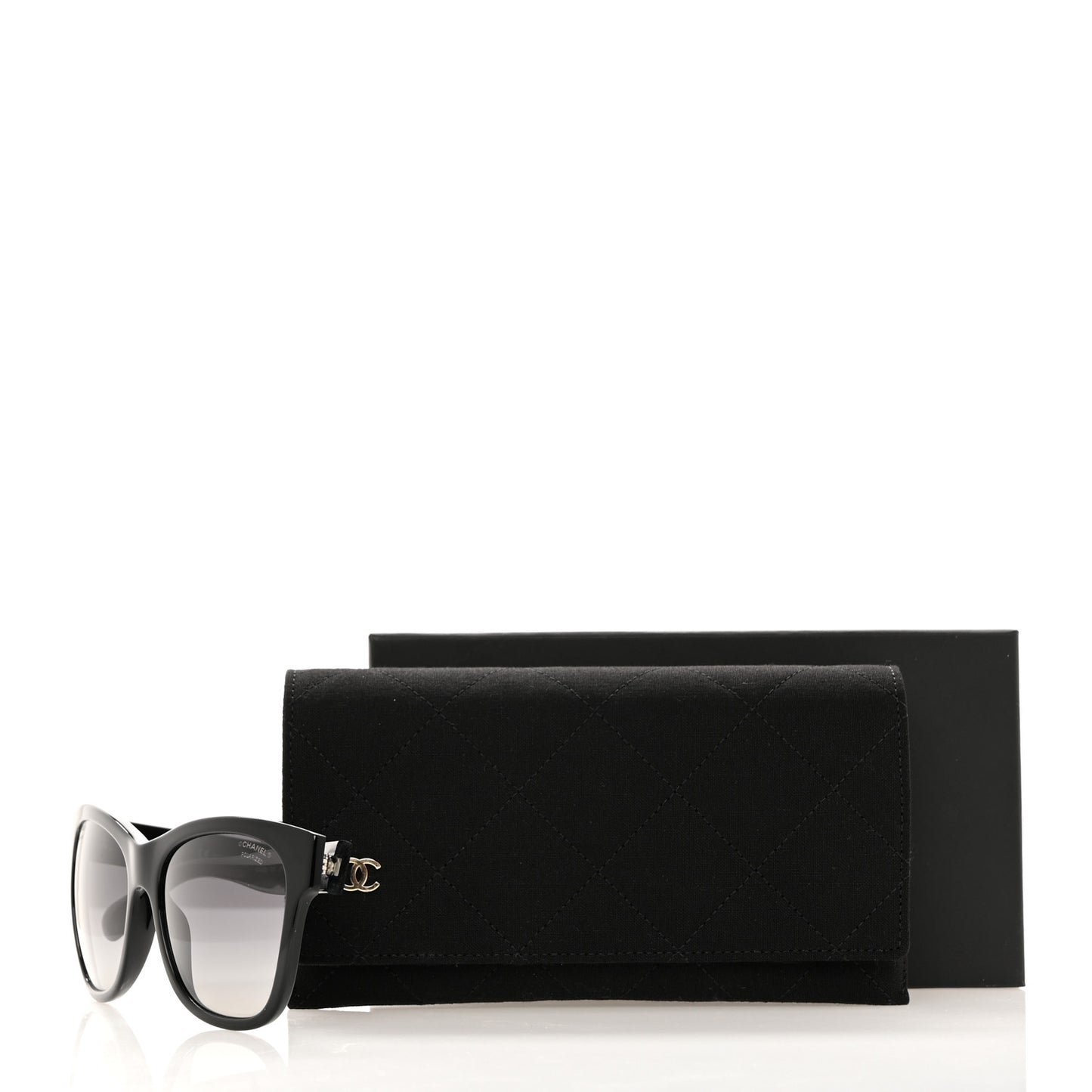 Acetate Polarized Square CC Sunglasses 5380 Black