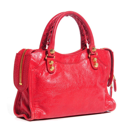 Balenciaga Agneau Giant 12 Gold Hardware Mini City Rouge Cardinal 3 of 14