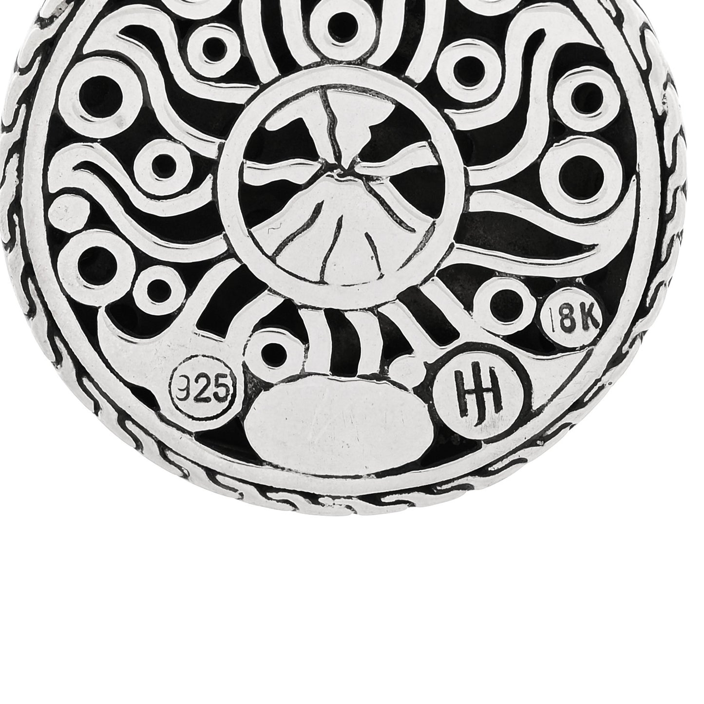 Sterling Silver 18K Yellow Gold Dot Enhancer Pendant Necklace