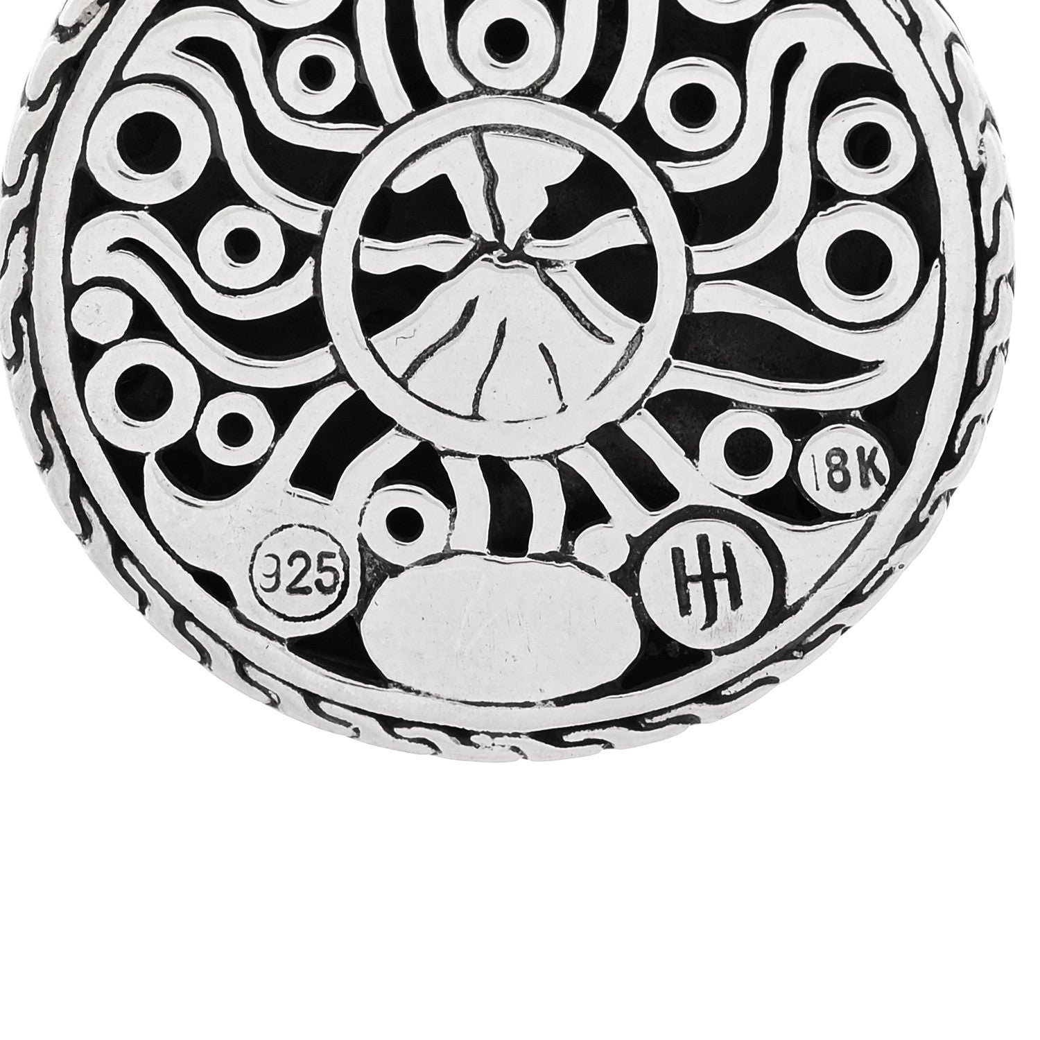 John Hardy Sterling Silver 18K Yellow Gold Dot Enhancer Pendant Necklace 6 of 6