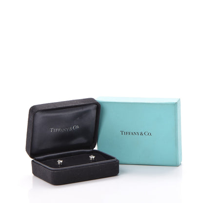 Tiffany Platinum Diamond .90ctw Round Solitaire Earrings 7 of 7