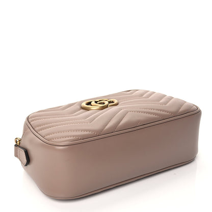 Gucci Calfskin Matelasse Small GG Marmont Chain Shoulder Bag Porcelain Rose 3 of 9