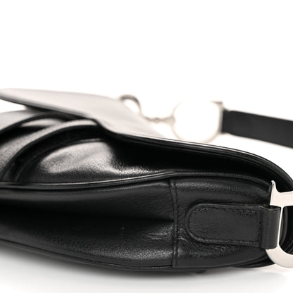 Christian Dior Shiny Goatskin Saddle Bag Black 10 of 13