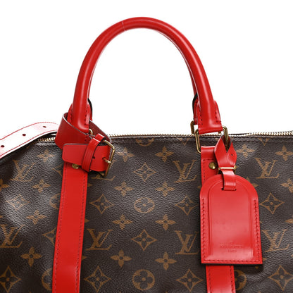 Louis Vuitton Calfskin Monogram Keepall Bandouliere 50 Coquelicot 7 of 7