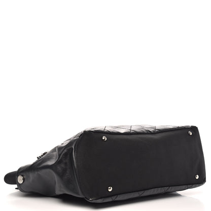 Chanel Coated Canvas Quilted Large Paris Biarritz Tote Black 4 of 11
