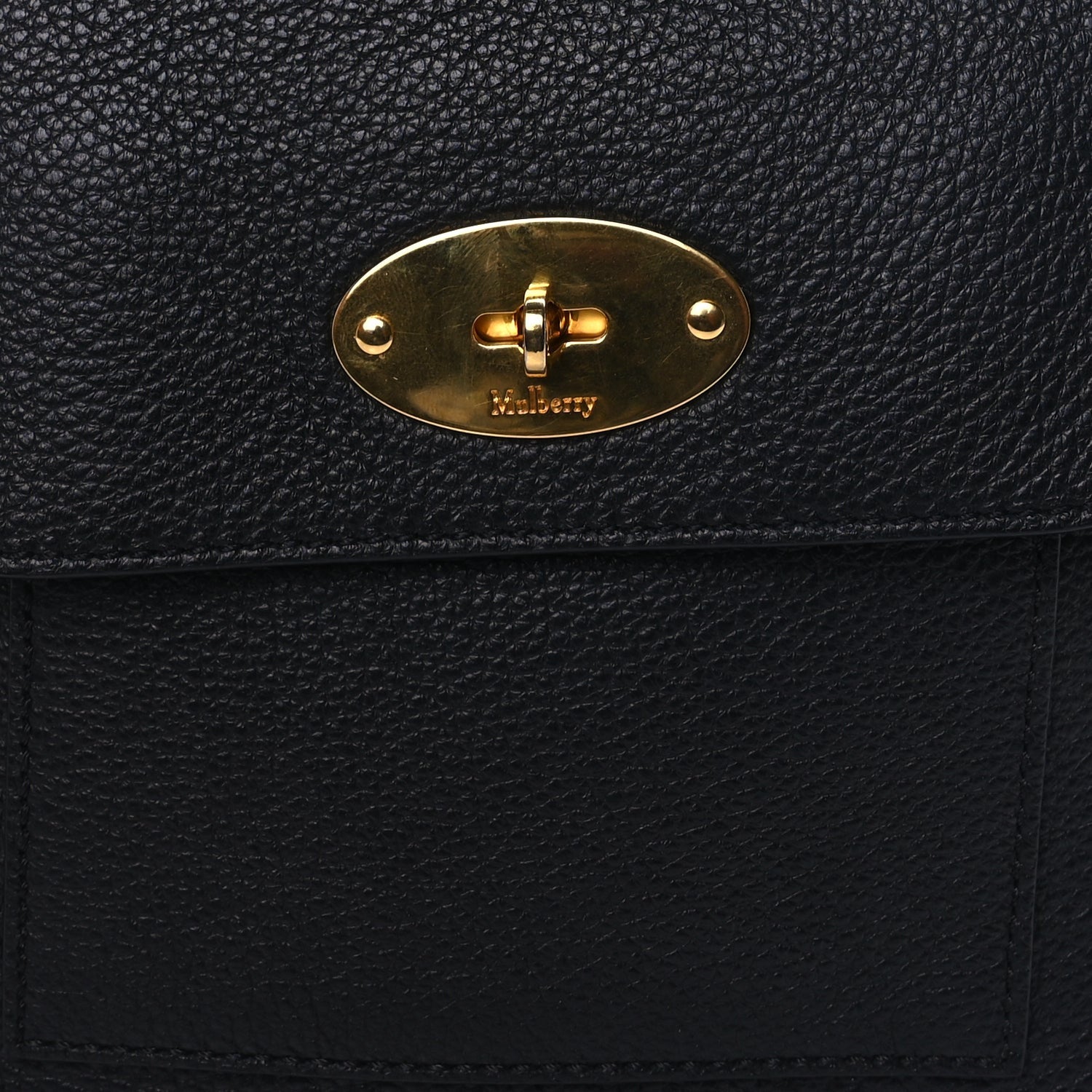 Mulberry Natural Grain Calfskin Antony Messenger Crossbody Black 6 of 8