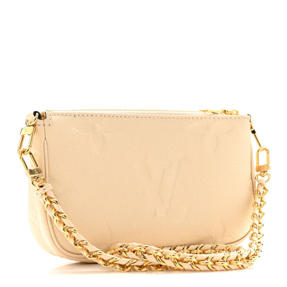 Louis Vuitton Empreinte Monogram Giant Multi Pochette Accessories Mini Pochette Cream 3 of 9