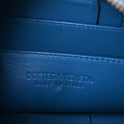 Bottega Veneta Lambskin Maxi Intrecciato Small Brick Cassette Bag Blue 5 of 8