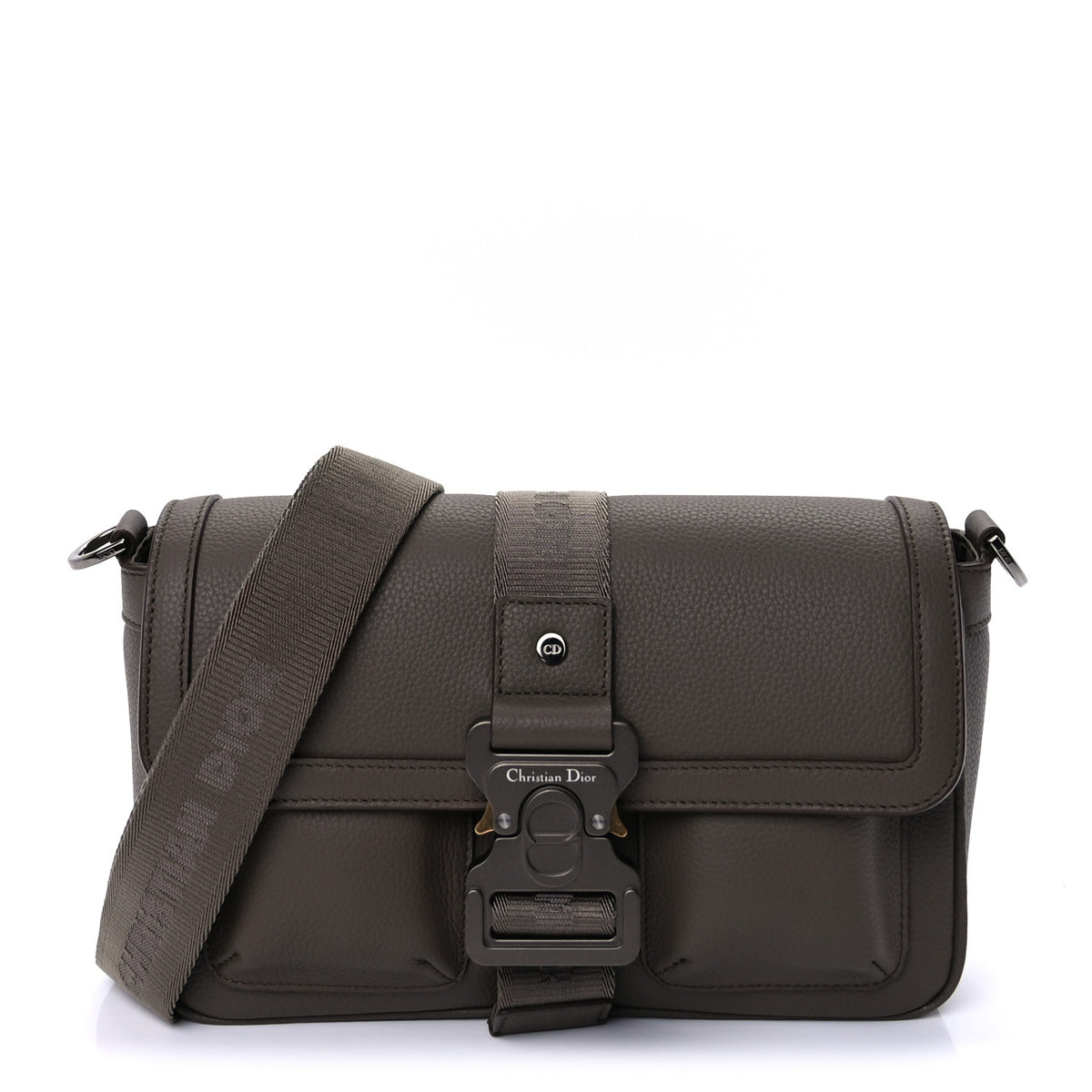 Grained Calfskin Hit The Road Bag Brown