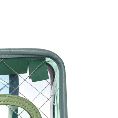 Chanel Lambskin PVC Quilted Mini Coco Splash Flap Blue Green 10 of 12