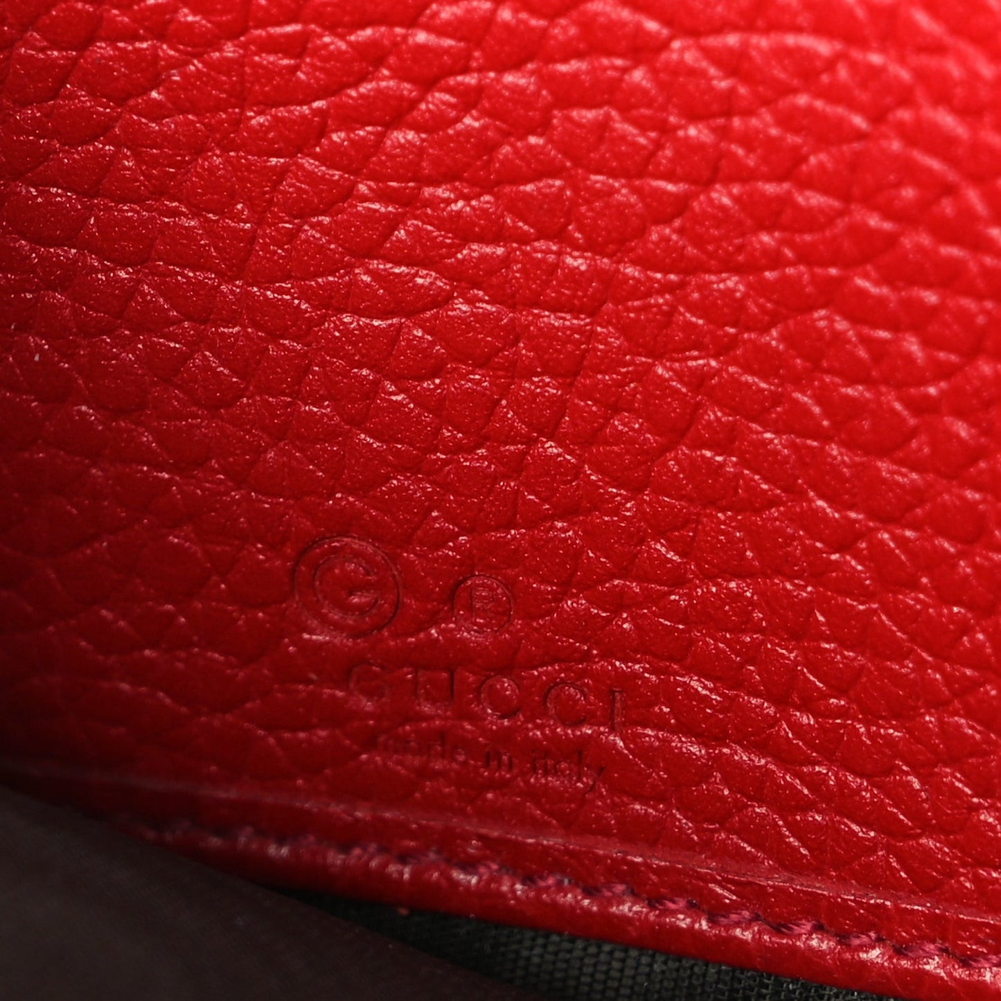 Pebbled Calfskin Soho Zip Around Wallet Red