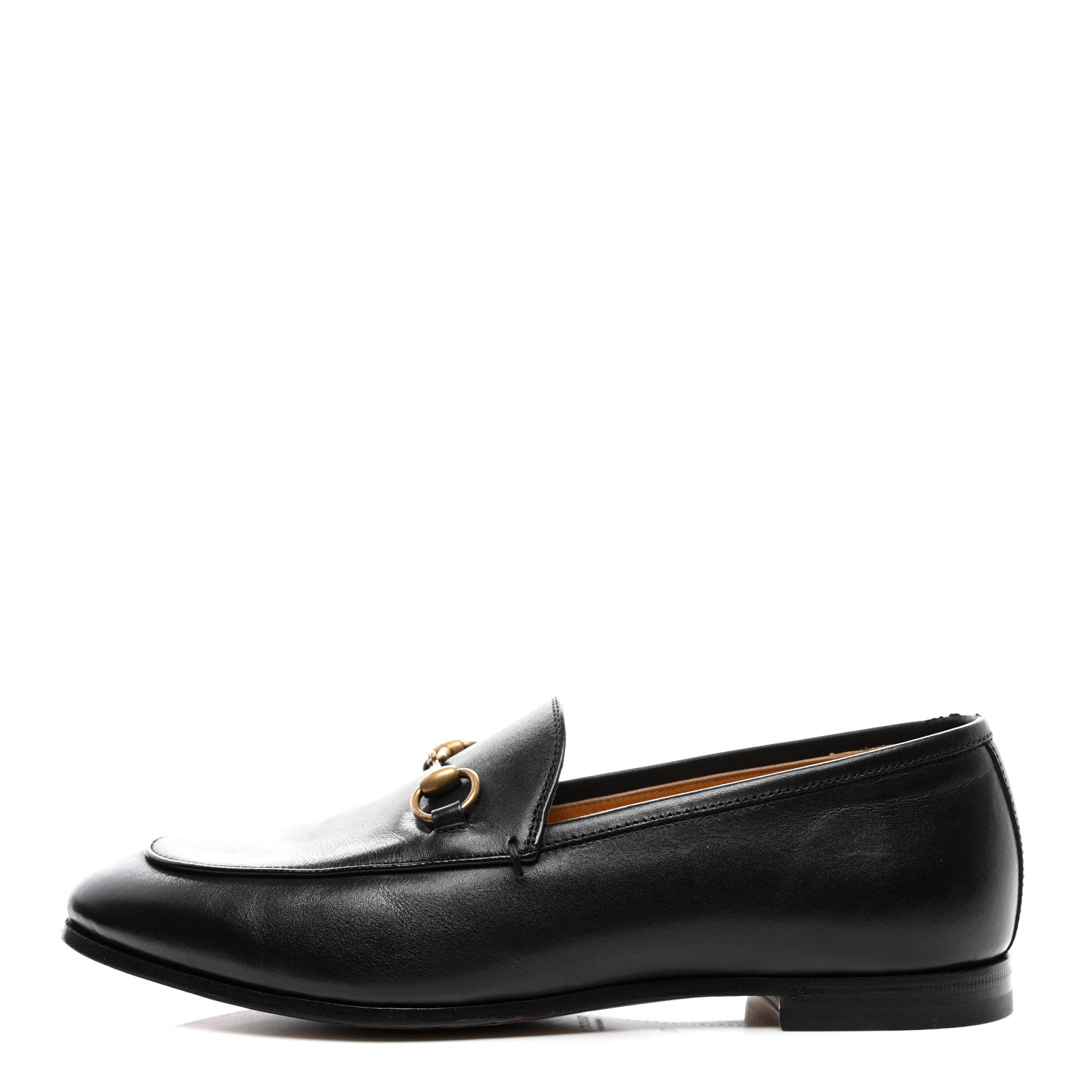Gucci Calfskin Womens Jordaan Loafers 37 Black 1 of 10