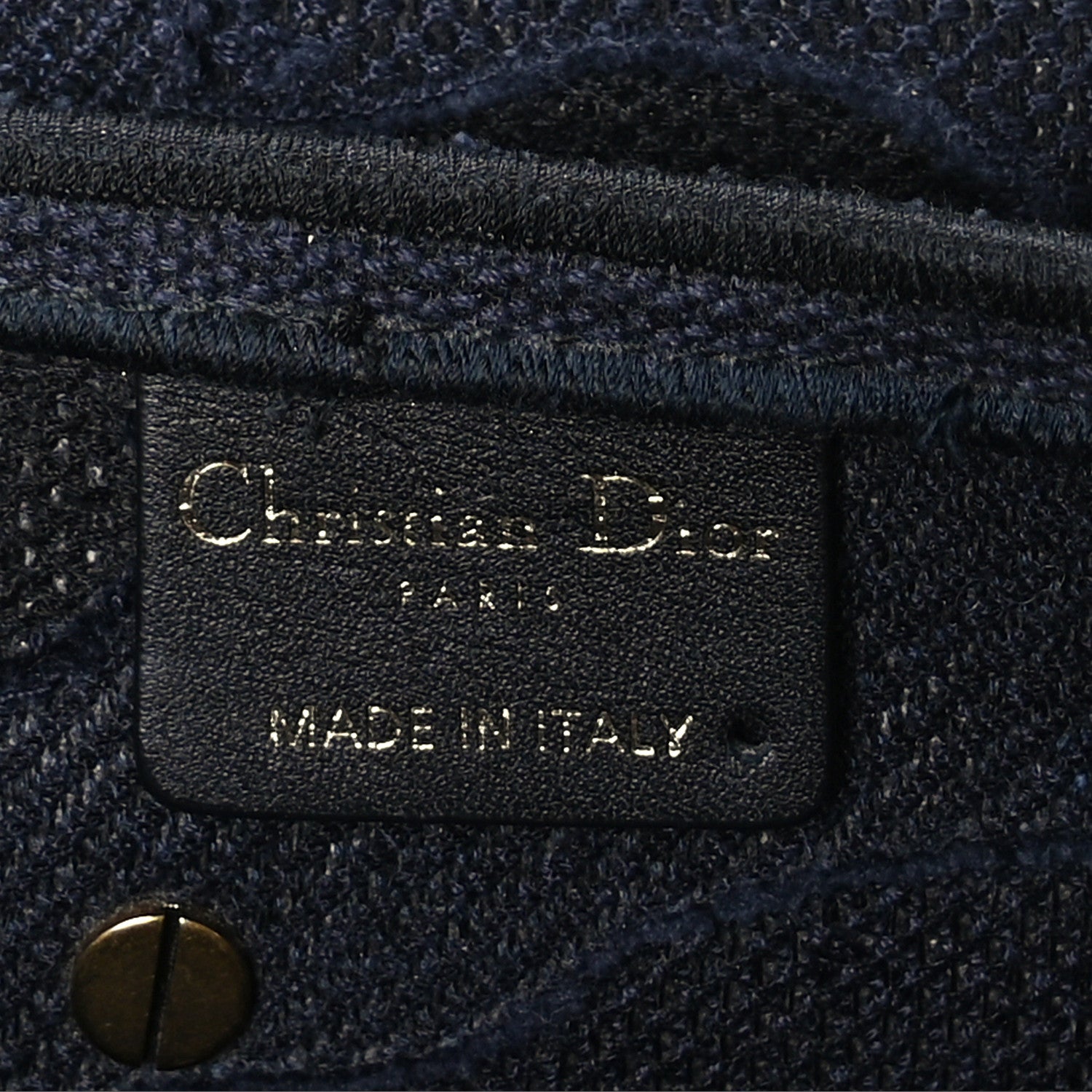 Christian Dior Canvas Embroidered Camouflage Saddle Bag Blue 5 of 8