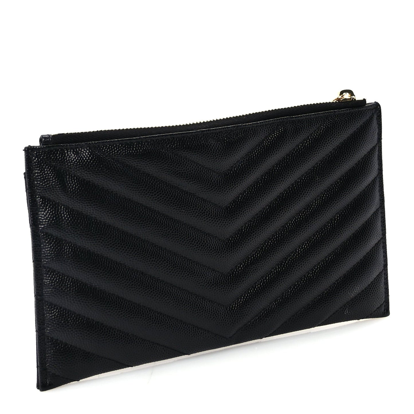 Grain De Poudre Chevron Monogram Bill Pouch Black