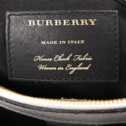 Burberry Derby Calfskin House Check Medium Banner Tote  Pale Grey 5 of 8