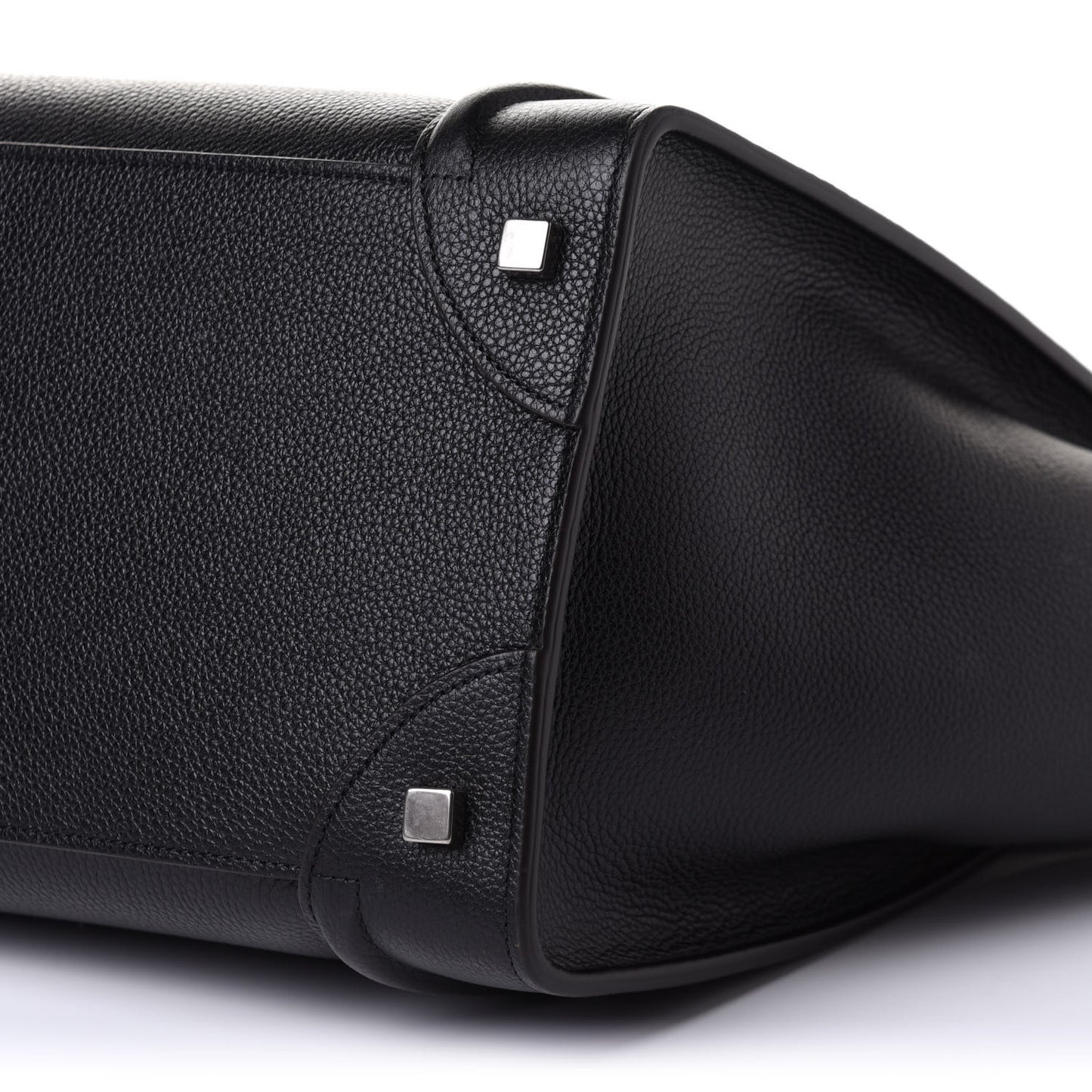 Drummed Calfskin Mini Luggage Black