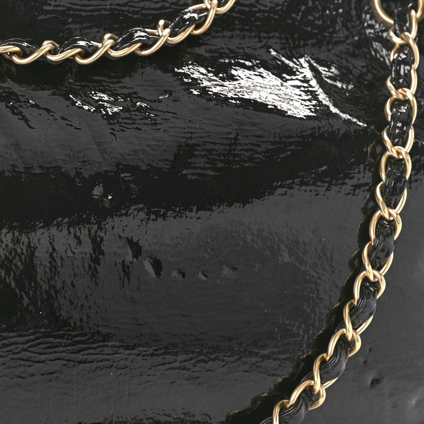 Vinyl Medium Rock and Chain Flap Black