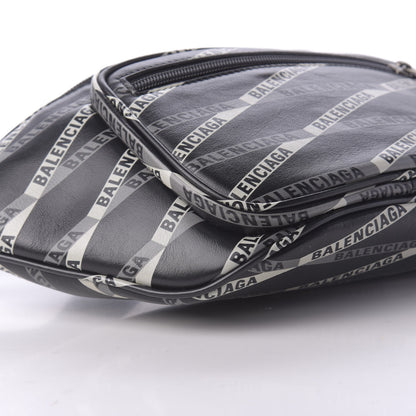 Balenciaga Smooth Calfskin Losange Monogram Explorer Belt Bag Black Grey 6 of 10