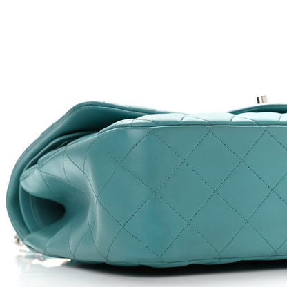 Chanel Lambskin Quilted Jumbo Double Flap Turquoise 9 of 13