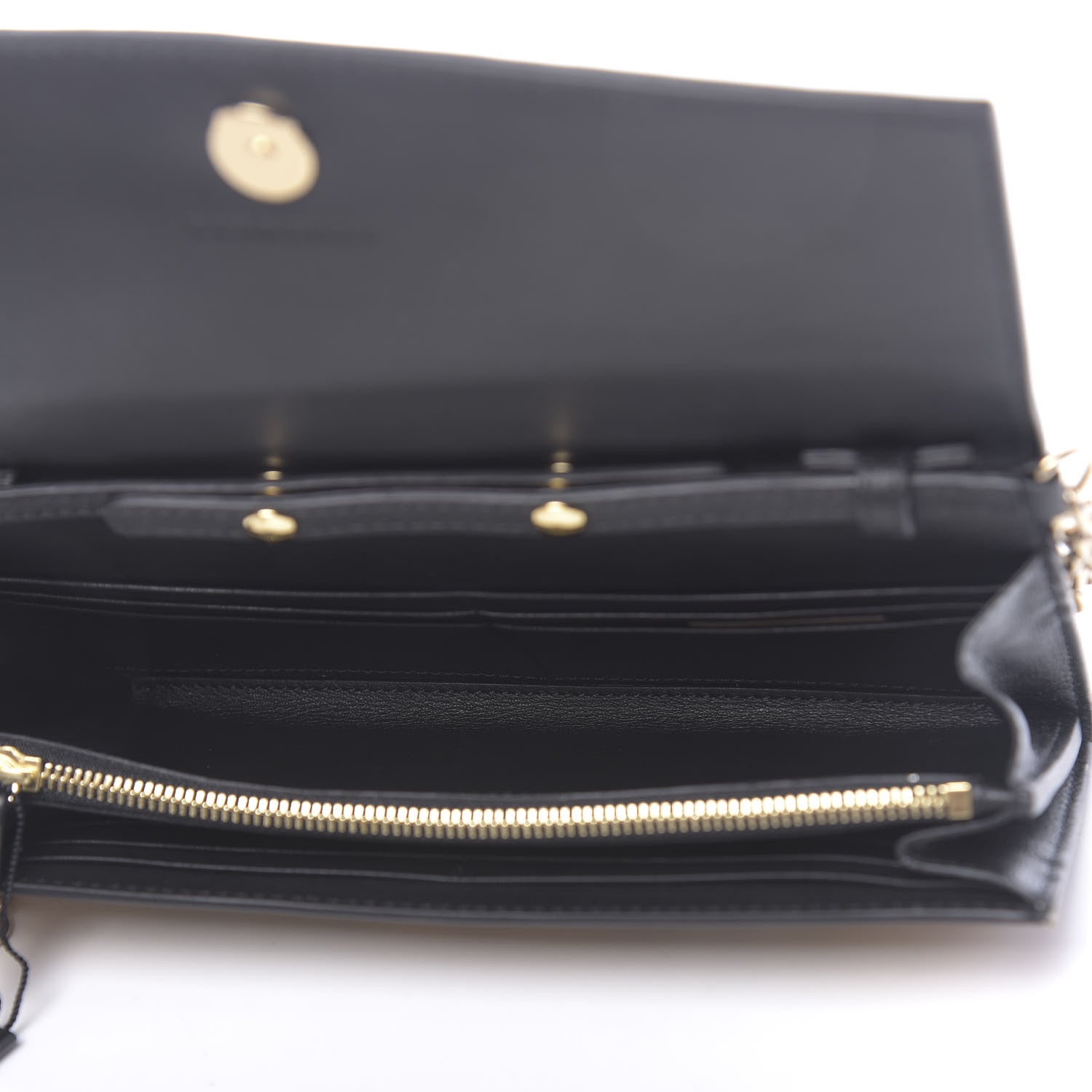 Burberry Calfskin House Check Henley Wallet On Chain Black 5 of 11